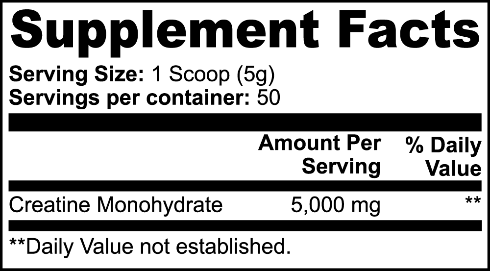 Creatine Monohydrate 5000mg